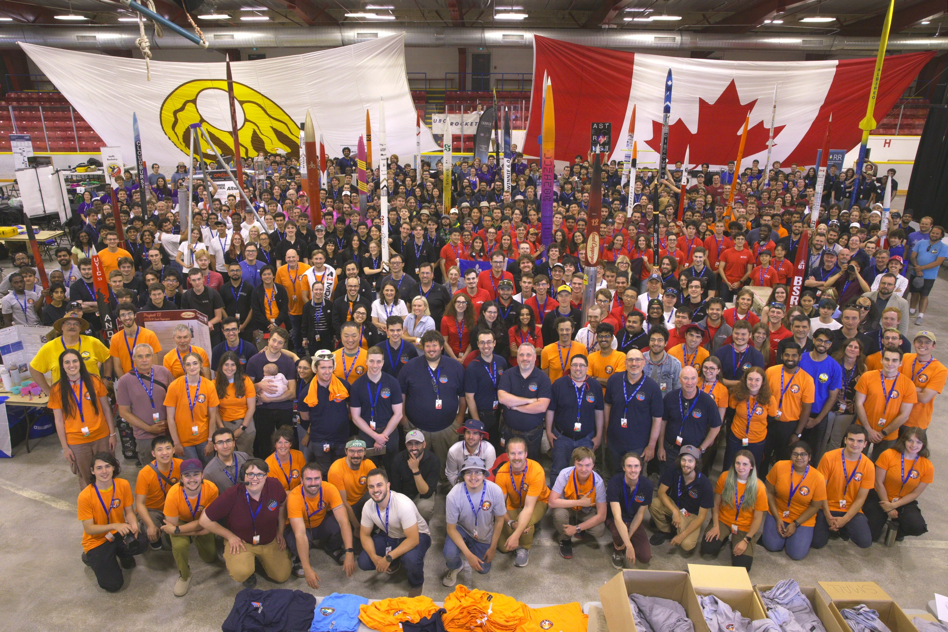 Launch Canada participants posing with their rockets